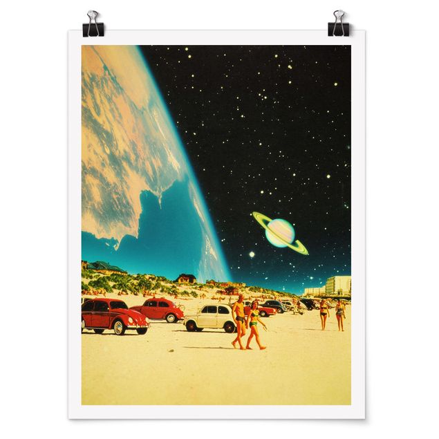 Billeder biler Retro Collage - Galactic Beach