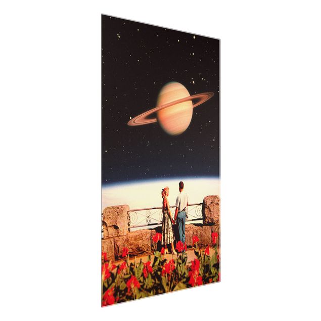 Billeder blomster Retro Collage - Love In Space