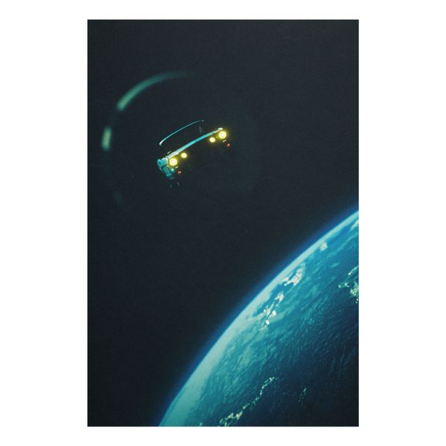 Billeder sort Retro Collage - Road Trip Through Space