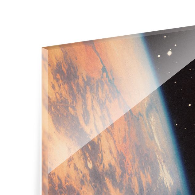 Glas magnettavla Retro Collage - Boardwalk In Space