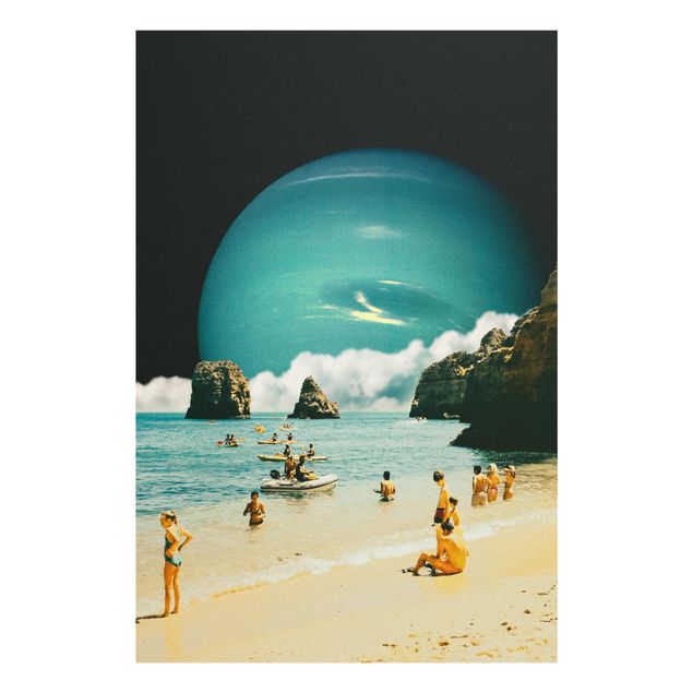 Billeder hav Retro Collage - Space Beach