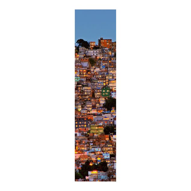 Panelgardiner arkitektur og skyline Rio De Janeiro Favela Sunset