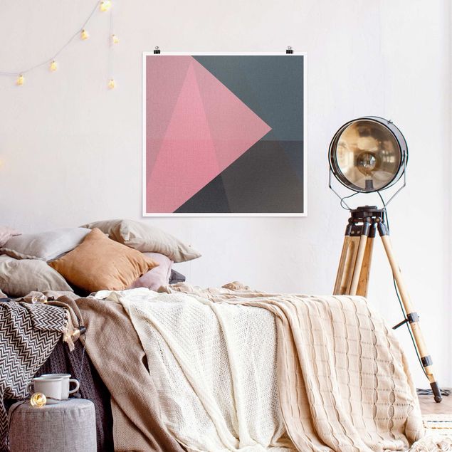 Billeder abstrakt Pink Transparency Geometry