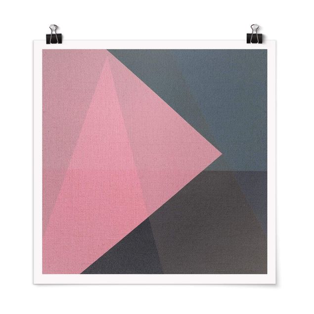Billeder moderne Pink Transparency Geometry