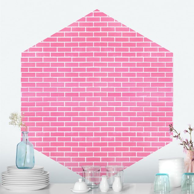 Murstenstapet Pink Brick Wall
