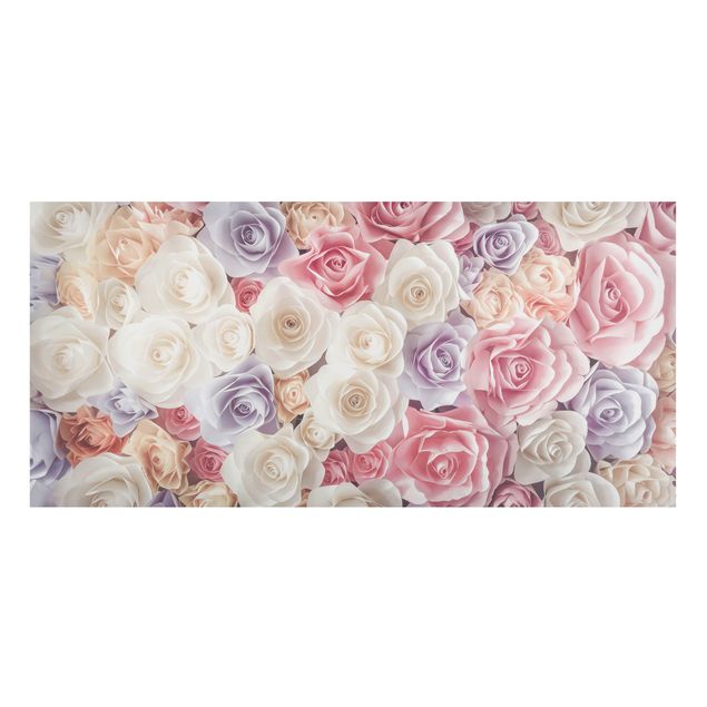 Magnettavler blomster Pastel Paper Art Roses