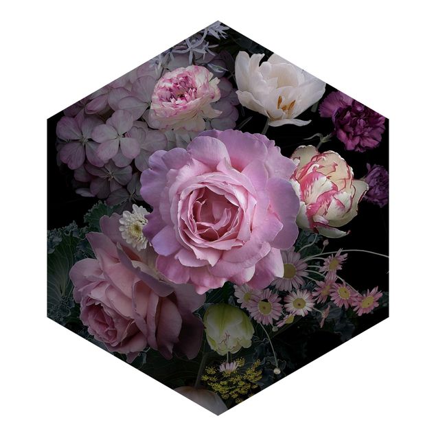 Fototapet lyserød Bouquet Of Gorgeous Roses