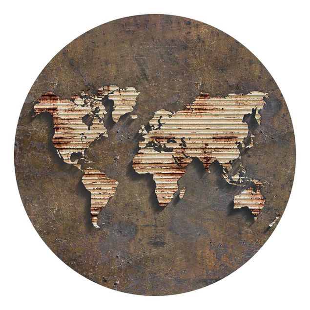 Tapet verdenskort Rust World Map