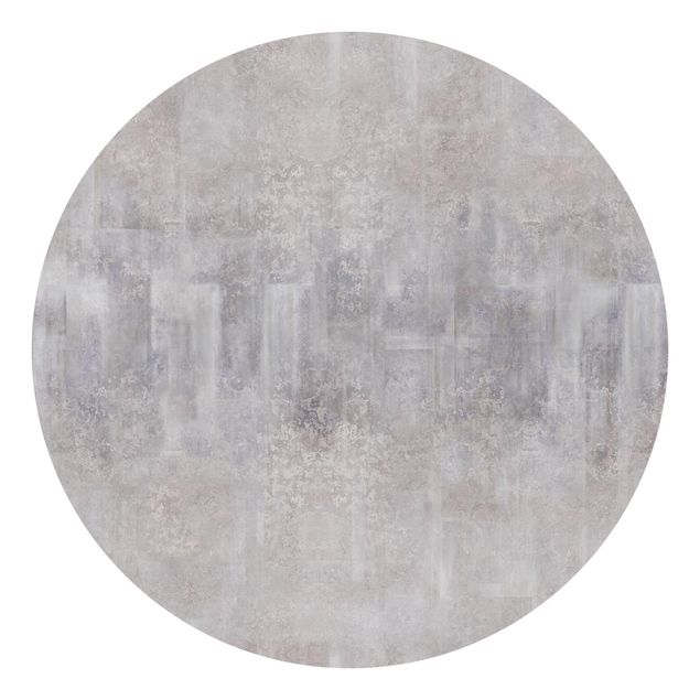 Rundt tapet - Rustic Concrete Pattern Grey