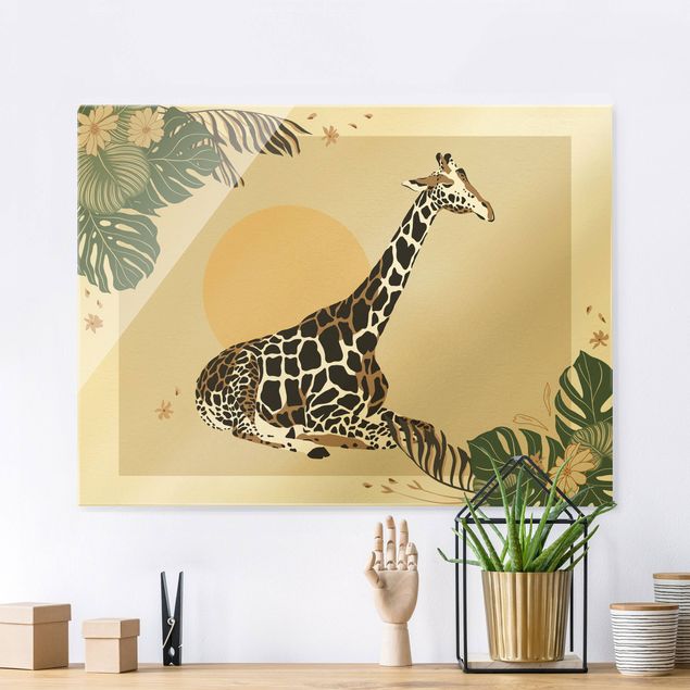 Billeder giraffer Safari Animals - Giraffe At Sunset