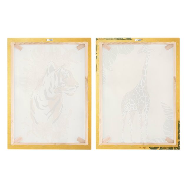 Billeder Safari Animals - Giraffe And Tiger