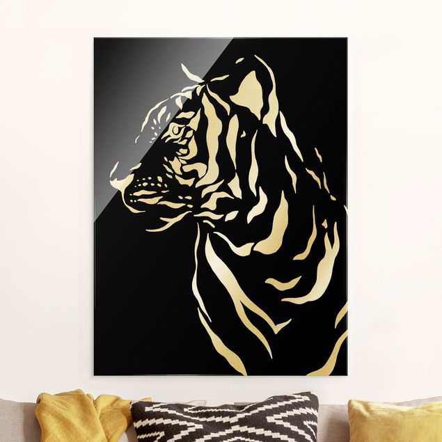 Billeder tiger Safari Animals - Portrait Tiger Black