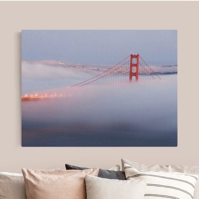 Billeder på lærred arkitektur og skyline San Francisco’s Golden Gate Bridge