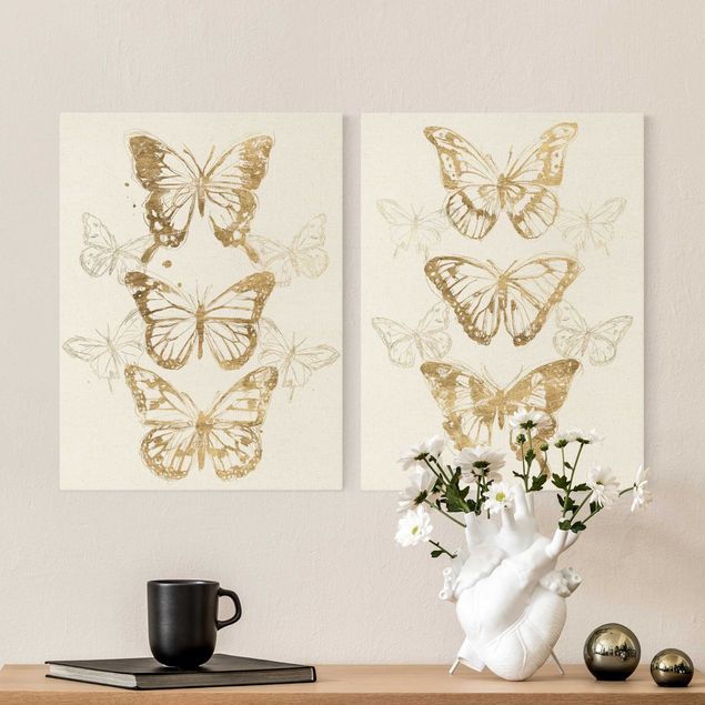 Billeder moderne Compositions Of Butterflies Gold