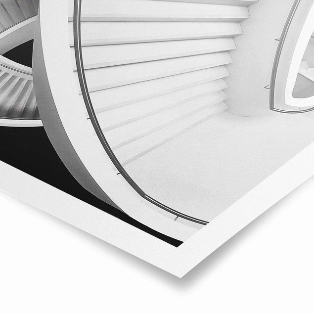 Billeder sort og hvid Black And White Architecture Of Stairs