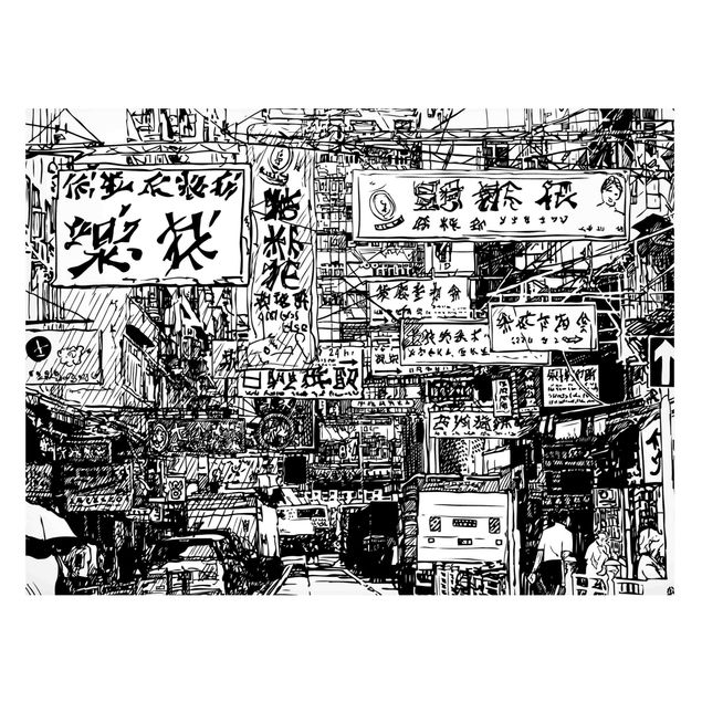 Billeder ordsprog Black And White Drawing Asian Street