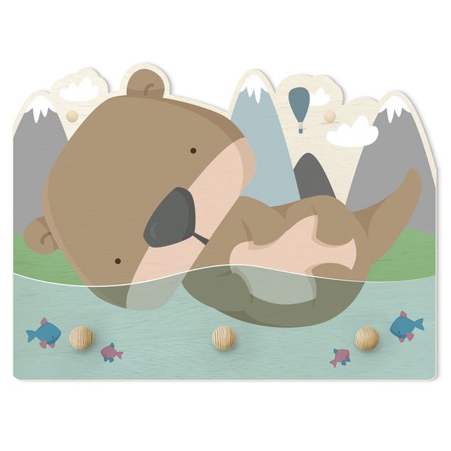 Knagerækker Swimming Baby Otter
