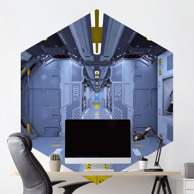 fototapet 3d Sci-Fi Inside A Spaceship
