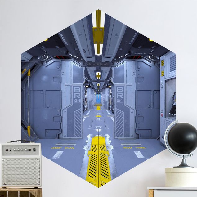 Tapet moderne Sci-Fi Inside A Spaceship