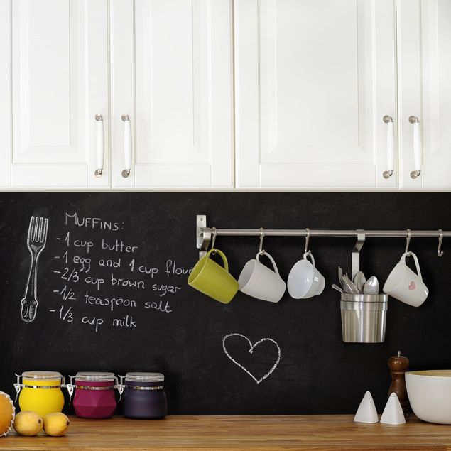 Selvklæbende folier sort Kitchen - DIY Chalkboard Wallpaper