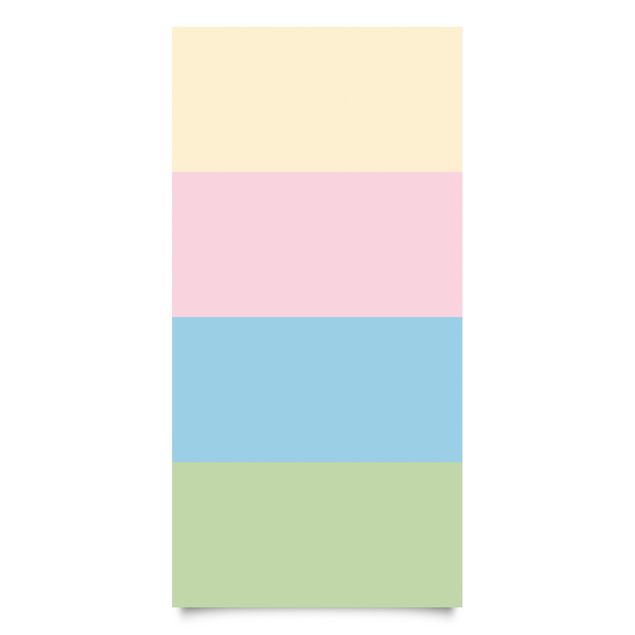 Selvklæbende folier Set of 4 Stripes Pastel colours - Cream Rose Pastel Blue Mint