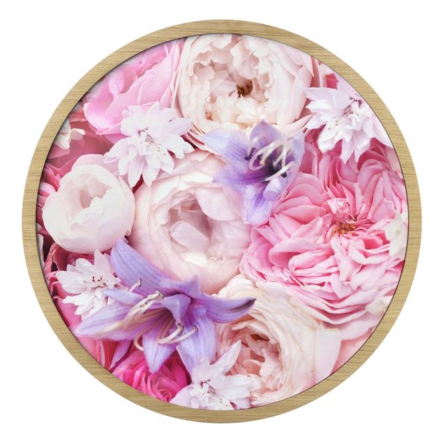 Billeder lyserød Shabby Roses With Bluebells