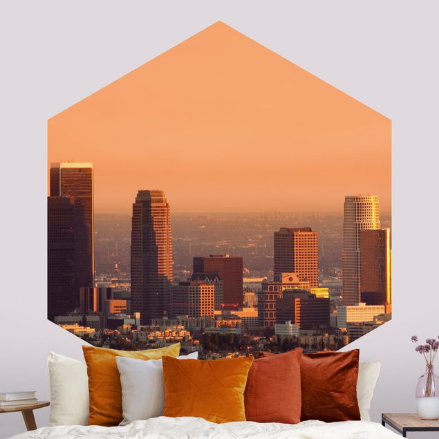 Fototapet solnedgange Skyline Of Los Angeles