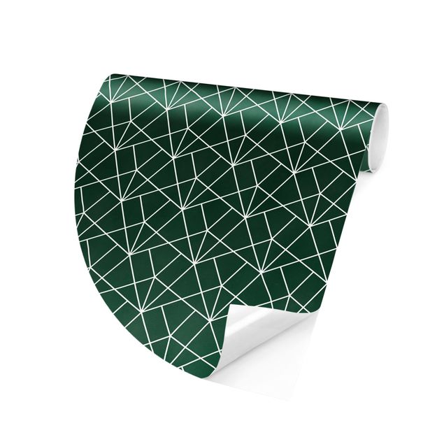 Tapet mønster Emerald Art Deco Line Pattern