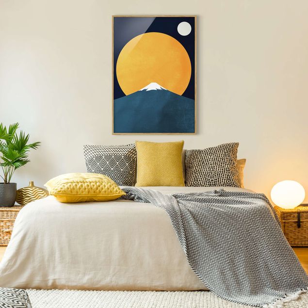 Billeder landskaber Sun, Moon And Mountain