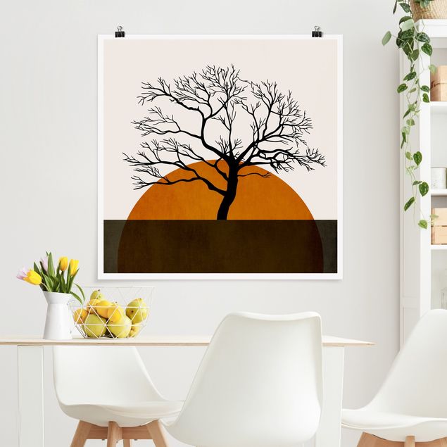 Billeder træer Sun With Tree