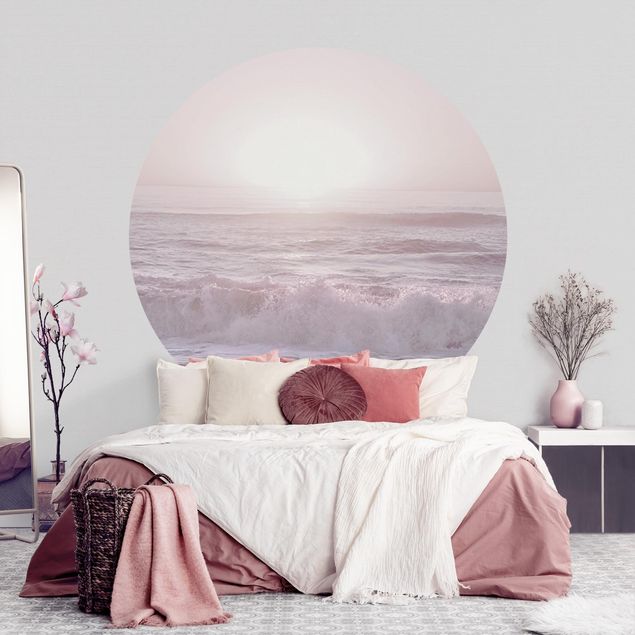 Moderne tapet Sunset In Pale Pink