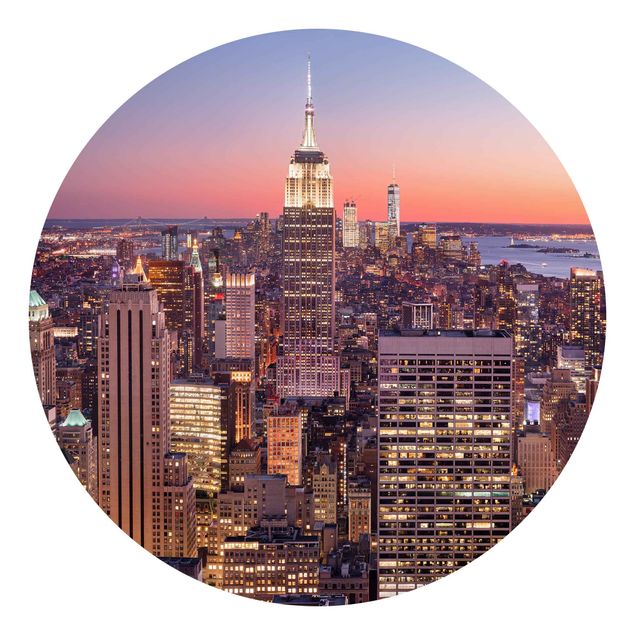 Fototapet arkitektur og skyline Sunset Manhattan New York City