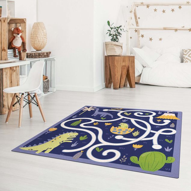 Legetæpper Playoom Mat Dinosaurs - Dino Mom Looking For Her Baby
