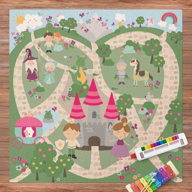 Kork måtter Playoom Mat Wonderland - The Path To The Castle