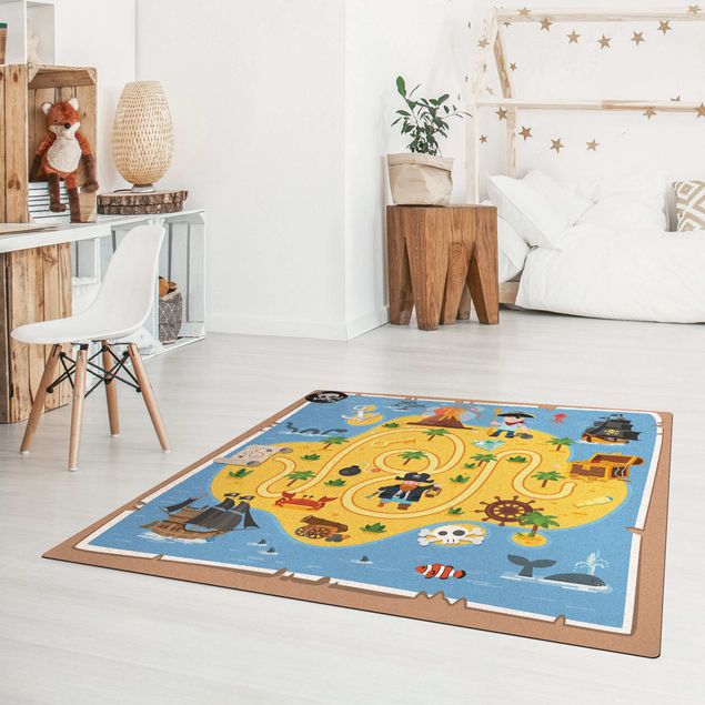 Moderne tæpper Playoom Mat Pirates  - Looking For the Treasure