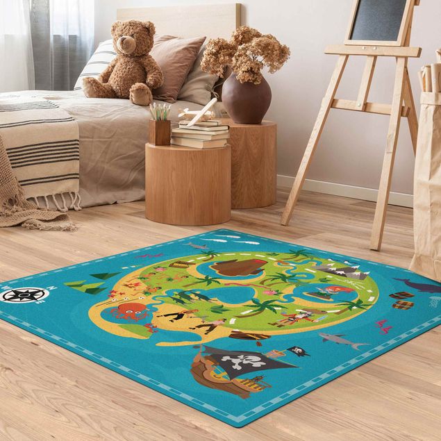 Moderne tæpper Playoom Mat Pirates - Welcome To The Pirate Island
