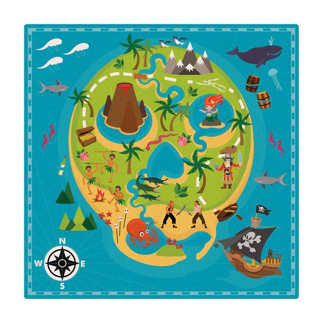 Tæpper Playoom Mat Pirates - Welcome To The Pirate Island