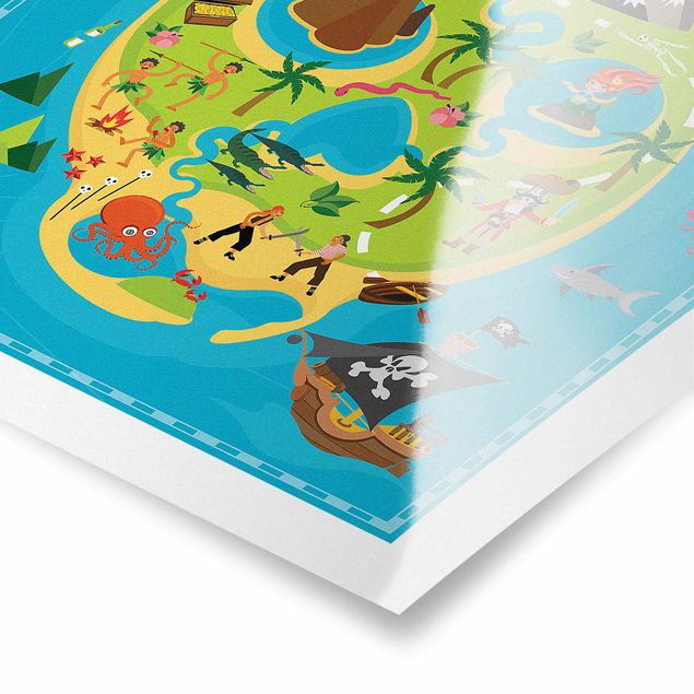 Plakater Playoom Mat Pirates - Welcome To The Pirate Island