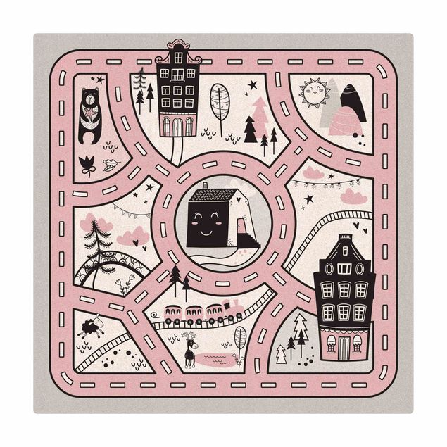Sorte tæpper Playoom Mat Scandinavia -  The Pink City