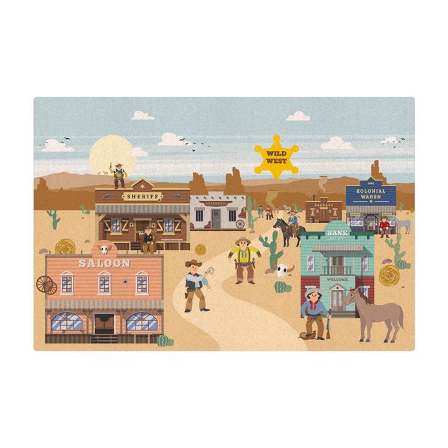Store tæpper Playoom Mat Wild West - In Front Of The Saloon