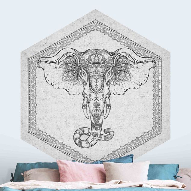 køkken dekorationer Spiritual Elephant In Concrete Look