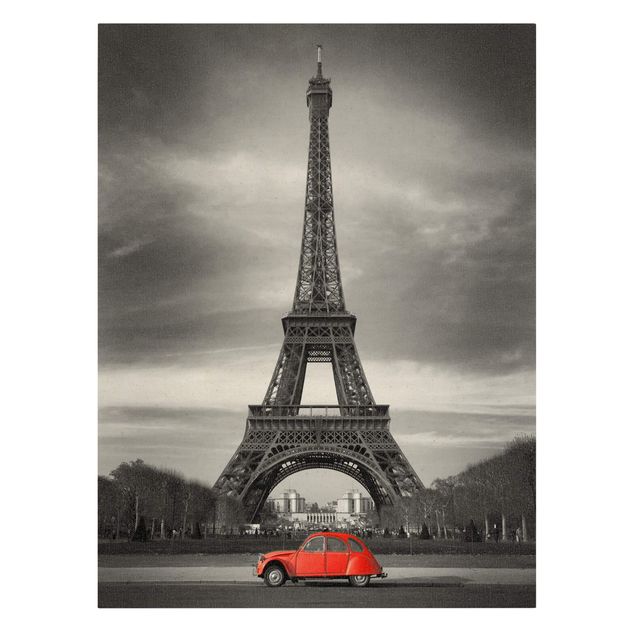 Billeder på lærred sort og hvid Spot on Paris