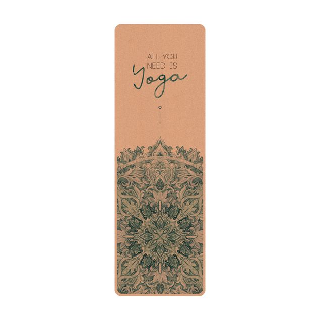 Tæpper Text All You Need Is Yoga Blue