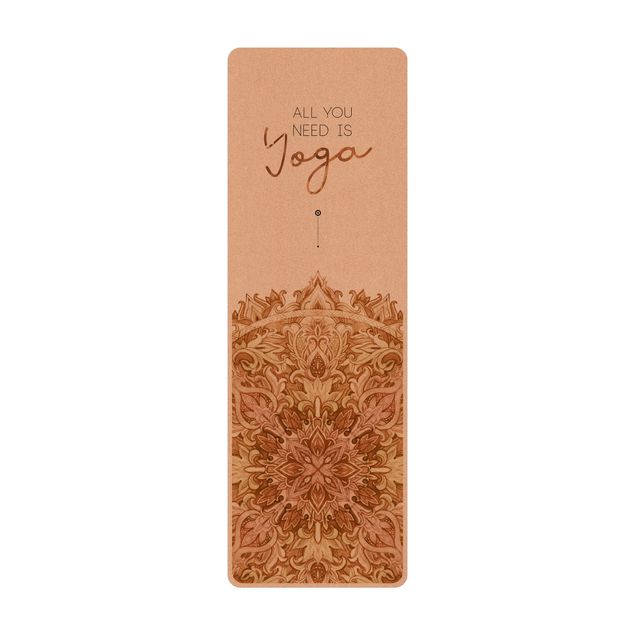 Tæpper Text All You Need Is Yoga Orange