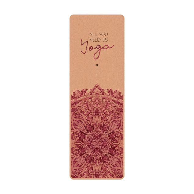 Tæpper Text All You Need Is Yoga Red
