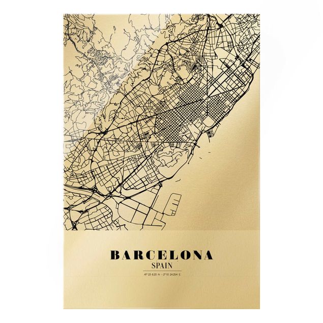 Billeder Barcelona City Map - Classic