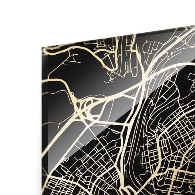 Billeder Bern City Map - Classic Black