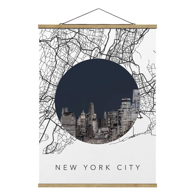 Billeder verdenskort Map Collage New York City