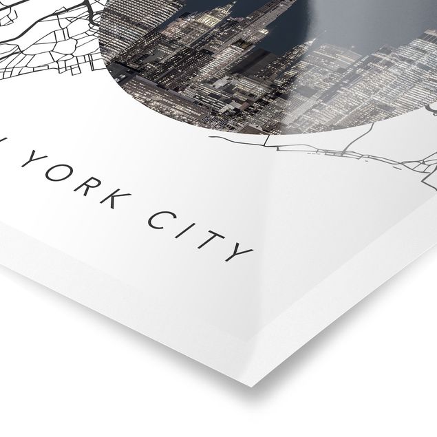 Billeder blå Map Collage New York City