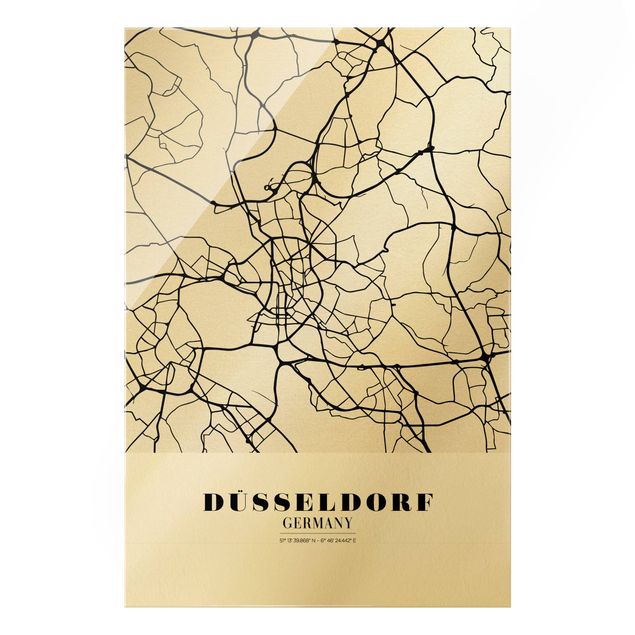 Billeder Dusseldorf City Map - Classic